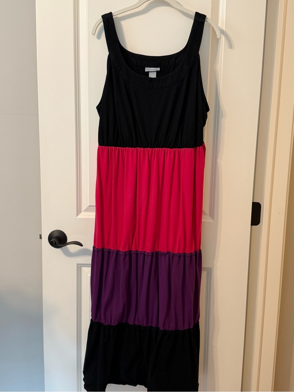 Catherines Color Block Cotton Scoop Neck Top
